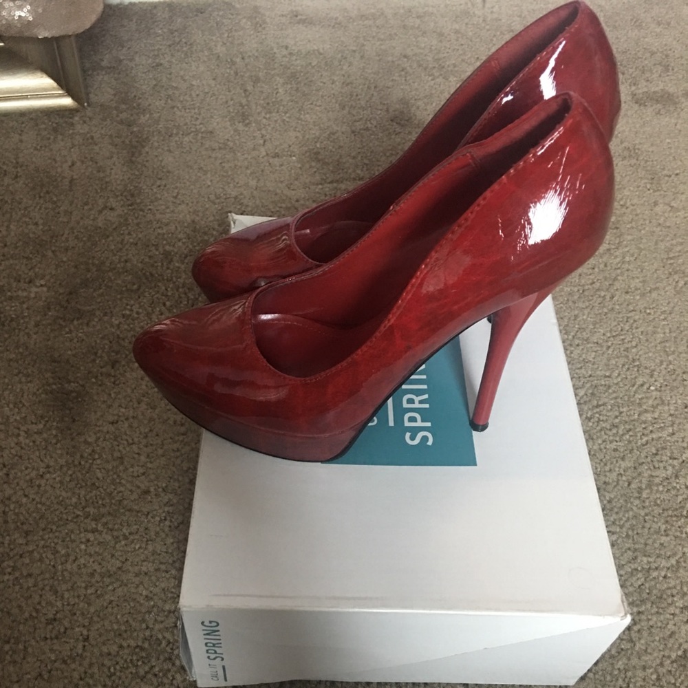 Cherry Red High Heel Pumps